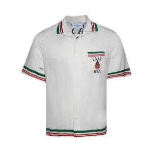 Рубашки на пуговицах Casablanca Knitted Collar Short-Sleeve Shirt 'Casa Way'