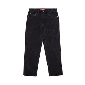 Джинсы Supreme S Logo Loose Fit Jean «Washed Black»