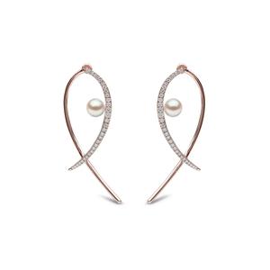 Серьги Sleek с жемчугом и бриллиантами