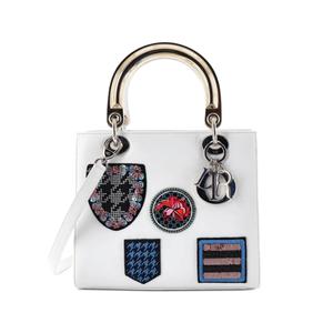 Декорированная сумка-сэтчел Lady Dior среднего размера