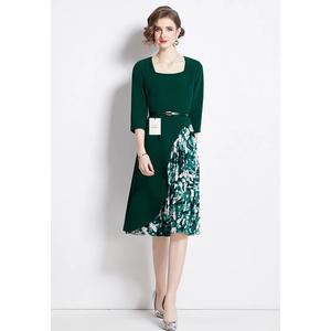 Шифоновое принтованное платье slim cut ZHY9221-613
