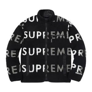 Флисовые куртки Supreme Reversible Logo Fleece Jacket 'Black'