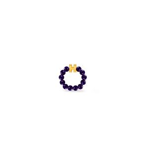 THE Mix Collection 999.9/24K Чистое золото Mini H Агатовое кольцо Set AGR-B804