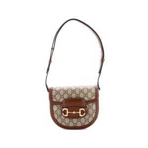 Мини-сумка через плечо Horsebit 1955 Rounded Shoulder Bag GG Coated Canvas and Leather