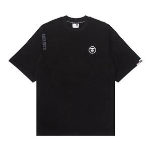Футболки AAPE Moonface Embroidered Jacquard Tee 'Черный'