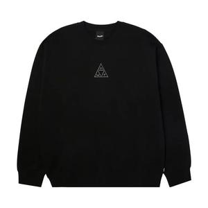 Свитшоты HUF Triple Triangle Embroidered Crew 'Black/Grey'