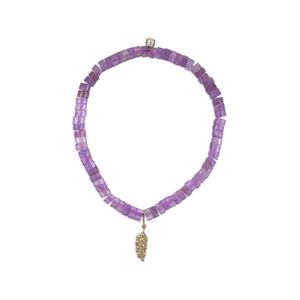 Браслет Feather Charm с аметистом и бриллиантами