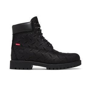 Ботинки Supreme x Timberland 6 Inch Premium Waterproof Boot 'Embossed Diamond Plate - Black'