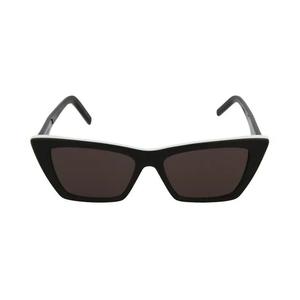 Saint Laurent Солнцезащитные очки Cat-Eye из ацетата 'Черный Белый Серый'