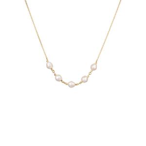 Блестящее ожерелье из жемчуга Swarovski® – Серебро с позолотой