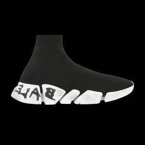 Кроссовки Balenciaga Wmns Speed 2.0 Sneaker 'Worn-Out Graffiti - Black White'