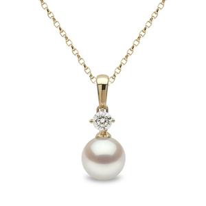 Колье Classic Akoya из желтого золота с жемчугом и бриллиантами