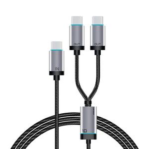 Cuktech Type-C — Type-C плетёный кабель для зарядки 5 А — чёрный, 1,35 м