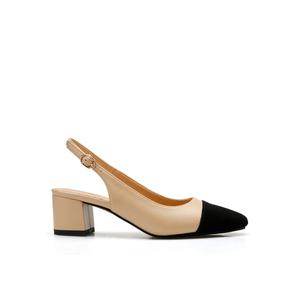 Цветные босоножки на каблуке из искусственной кожи 5CM Color Matching Synthetic Leather Slingback Heel TE215-10