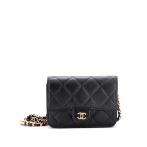 Поясная сумка Classic Flap Chain Quilted Caviar размера мини
