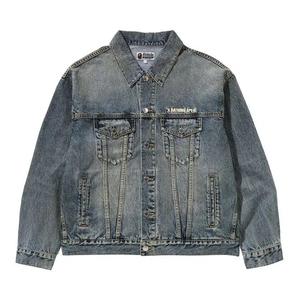 Джинсовые куртки BAPE Distressed Denim Trucker Jacket 'Light Indigo'