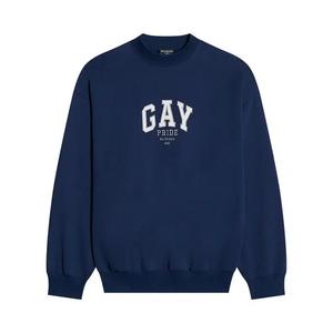 Свитеры Balenciaga Pride 2021 Crewneck 'Navy/White/Grey'