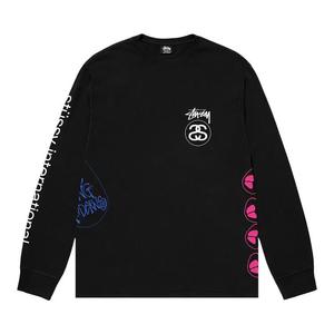 Футболки Stussy Test Strike Pigment Dyed Long-Sleeve Tee 'Чёрный'