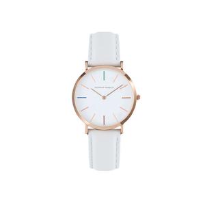 Hue White Женские кожаные кварцевые часы