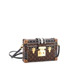 Клатч Petite Malle Handbag Limited Edition Brogue Reverse Monogram Canvas and Leather