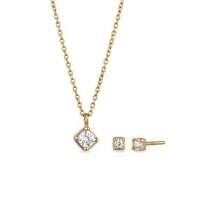 Сверкающий набор украшений с кристаллами Swarovski® — серебро с позолотой