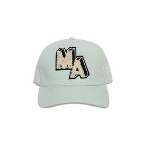 Кепки Amiri Кепка из хлопка с патчем MA Chenille «Морозно-зеленый»