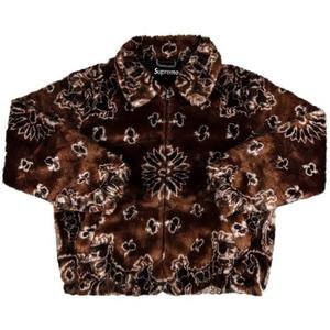 Бомберы Supreme Bandana Faux Fur Bomber Jacket 'Коричневый'