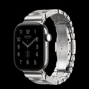 Apple Watch Hermès Series 12 42 мм, GPS + Cellular, титан, Silver, ремешок Satiné Grand H - Small