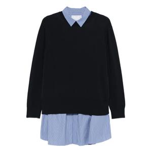 Полосатое платье Poplin x Cotton с воротником