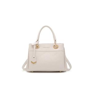 Женская стеганая сумка Zig Zag Top Handle / Crossbody / Shoulder - белая