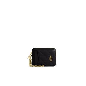 Картхолдер Coach на молнии с стежкой черный CEC51