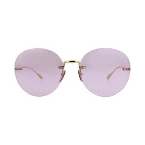 Металлические солнцезащитные очки Gucci с круглой оправой 'Gold Pink'