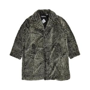 Пальто Supreme Croc Faux Fur Overcoat 'Black'