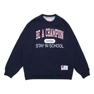 Свитеры Supreme x Champion Stay In School Crewneck 'Navy'