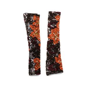 Перчатки с пайетками и цветочным узором