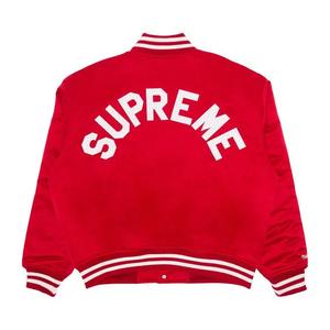 Варсити куртки Supreme x Mitchell & Ness Satin Varsity Jacket 'Красный'