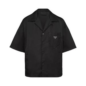 Укороченные топы Prada Re-Nylon Short-Sleeve Cropped Bowling Shirt 'Black'