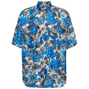 Шелковая рубашка с цветочным принтом