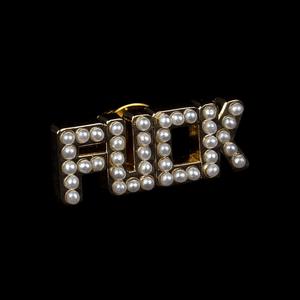 Значок Supreme Fuck Pin 'Gold'