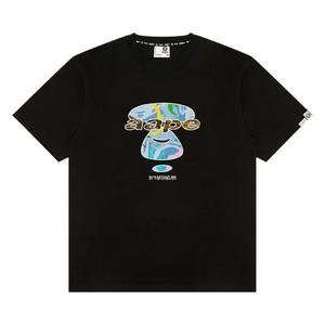 Футболки с коротким рукавом AAPE Unvs Camo Moonface Logo Short Sleeve Tee 'Black'