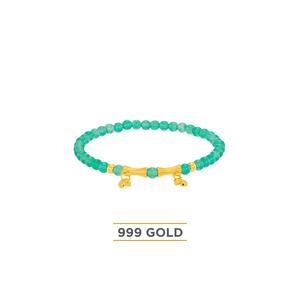 HABIB 999/24K Золото с зеленым агатом Браслет 9GW00461225