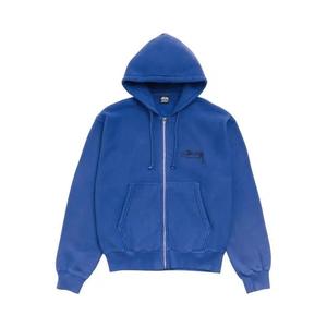 Зип-худи Stussy Beach Roots Zip Hoodie Garment Dyed 'Indigo'