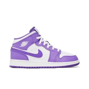 Повседневная баскетбольная обувь Air Jordan 1 Mid GS 'Purple Venom'