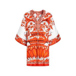 Короткое платье с принтом Majolica