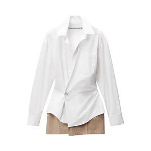 Короткие платья Alexander Wang Pre Styled Mini Wrap Dress with Twill 'Белый'