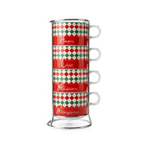 Набор Tricolore из четырех чашек в клетку