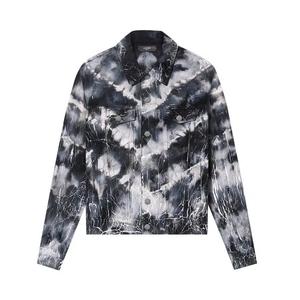 Верхняя одежда Amiri Cracked Tie Dye Trucker 'Чёрный'