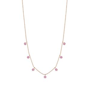 Колье Pink Sapphire Floating из розового золота с сапфирами