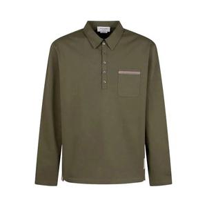 Поло Thom Browne Oversized Long-Sleeve Polo 'Тёмно-зелёный'