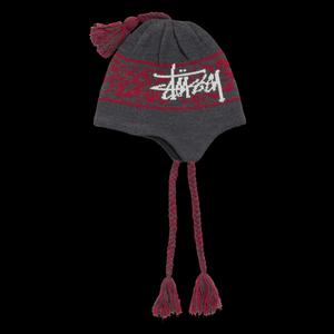 Шапки-бини Stussy Hawaiian Earflap Beanie 'Charcoal'